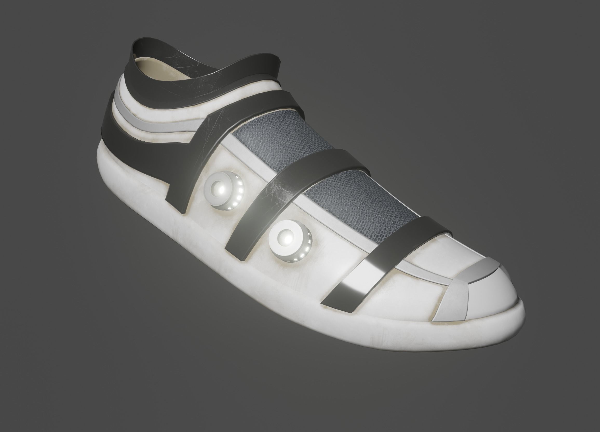 sci-fi cyberpunk running shoes pack Low-poly 3D model_14