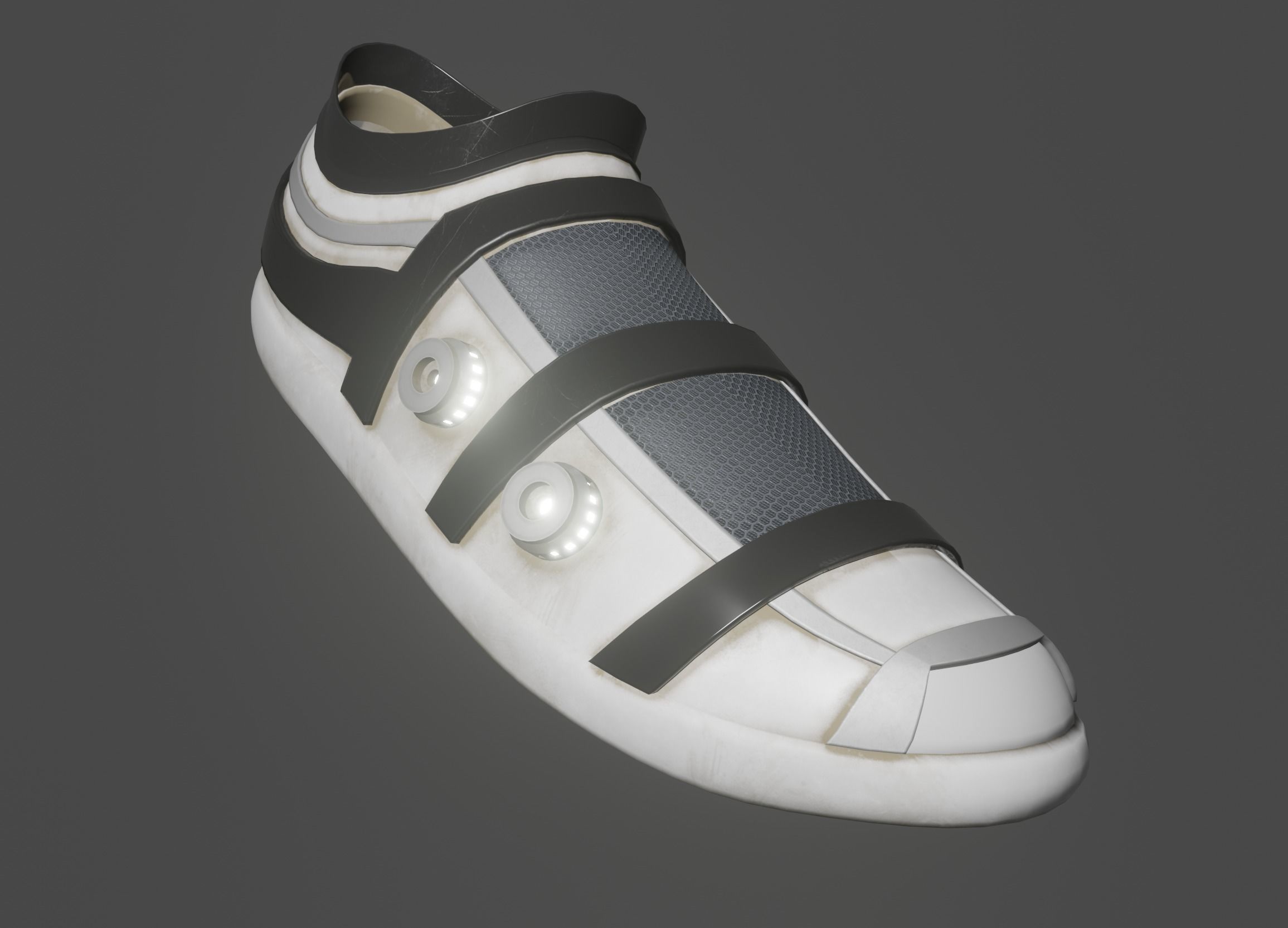 sci-fi cyberpunk running shoes pack Low-poly 3D model_13