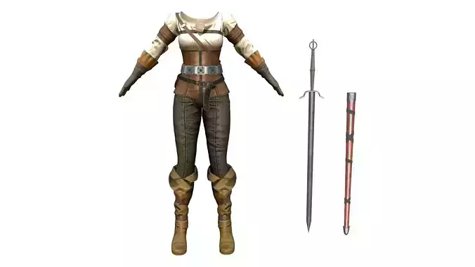 Full Fantasy Medieval Warrior Full Outfit