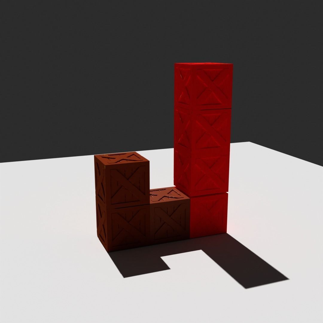 crash bandicoot boxes TNT box regular box  Low-poly 3D model_2