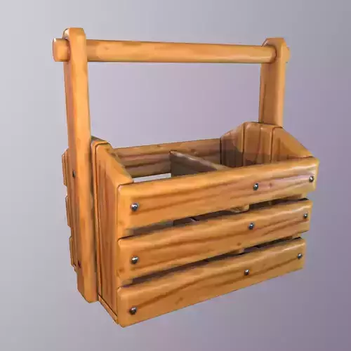 Stylized toolbox Free low-poly 3D model