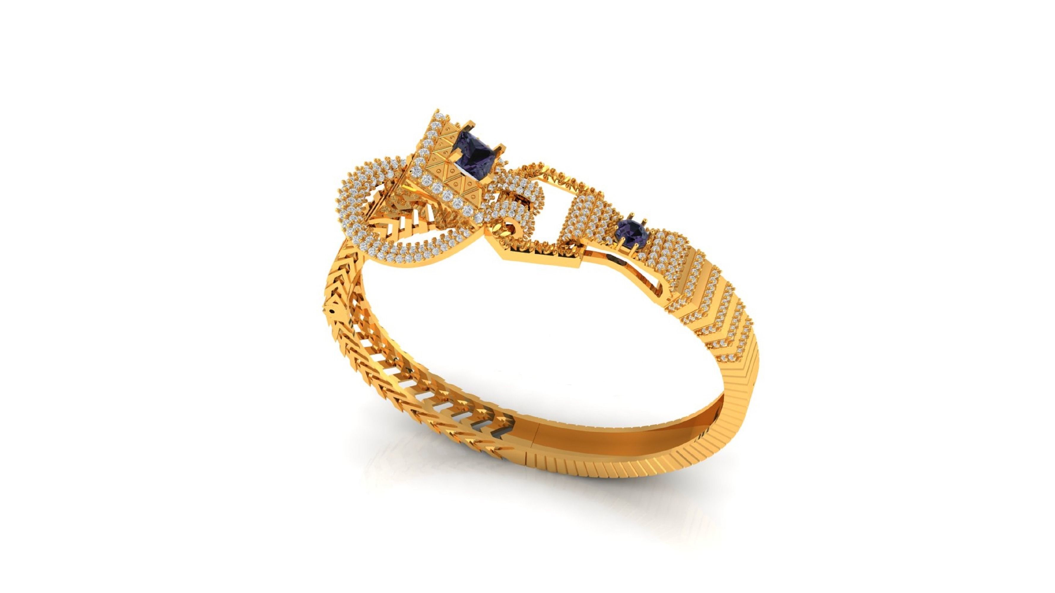 DIAMOND BRACELET 3D print model_4