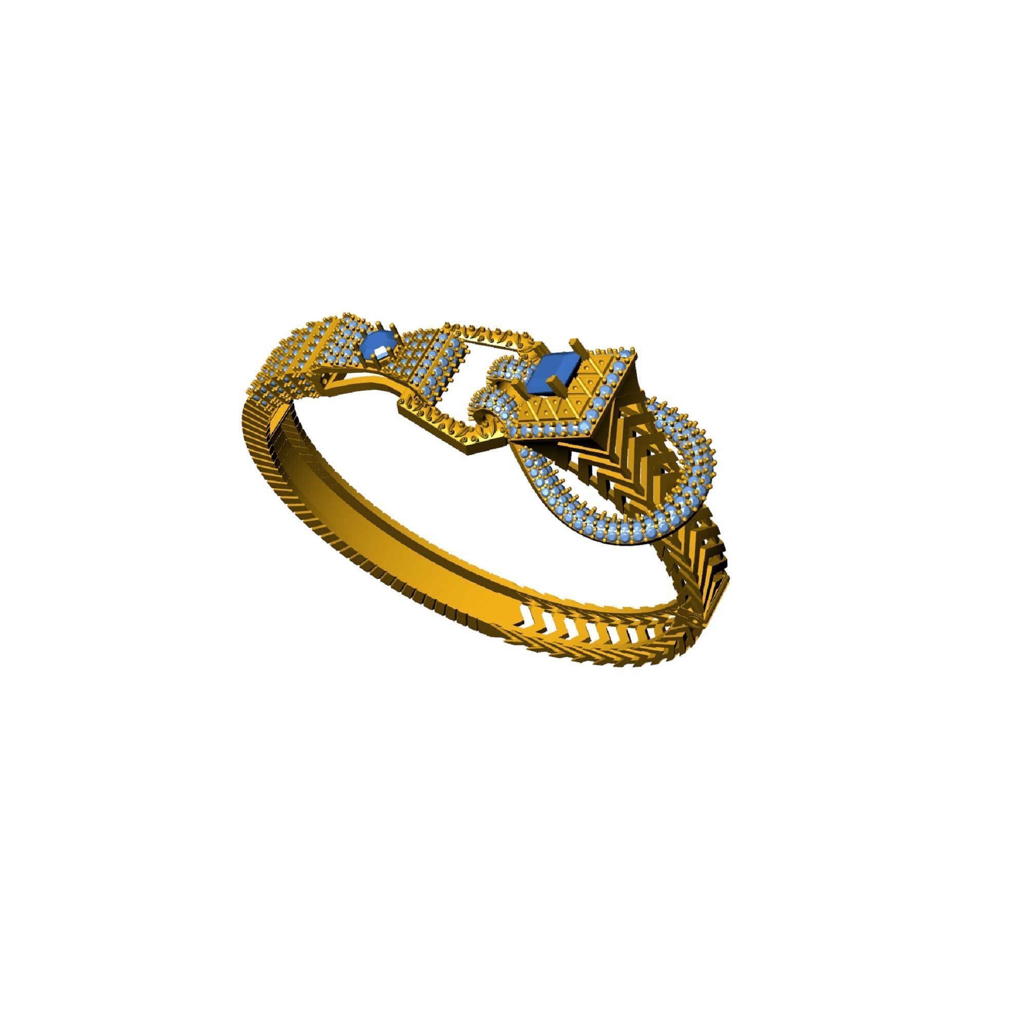 DIAMOND BRACELET 3D print model_6