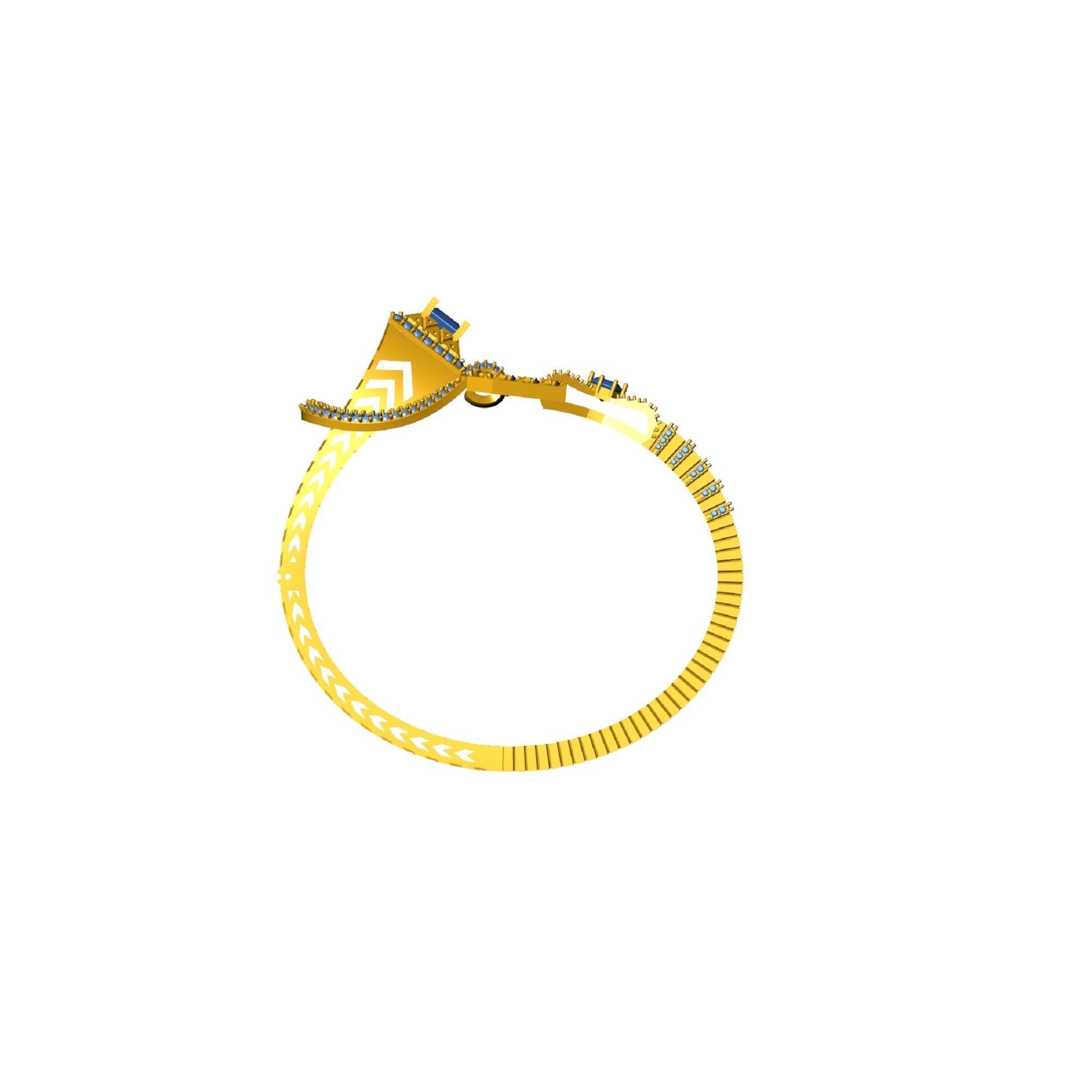 DIAMOND BRACELET 3D print model_7