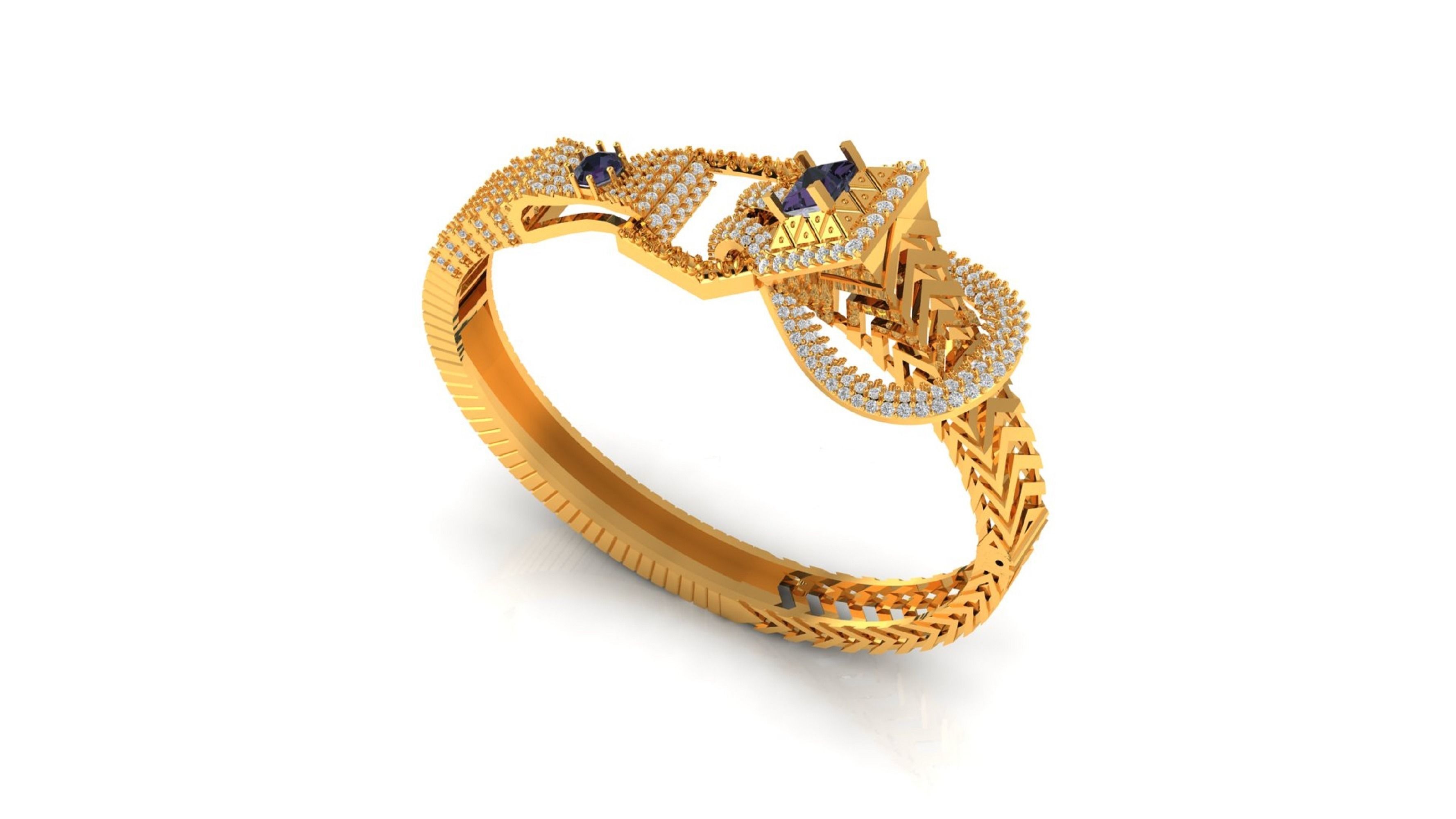 DIAMOND BRACELET 3D print model_3