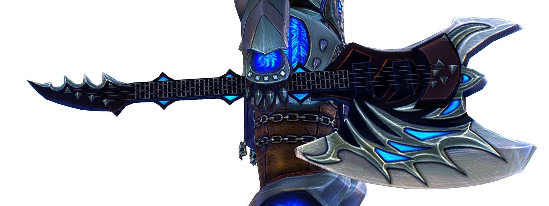 Animated Futuristic Warrior Heavy Armor Axe Low-poly 3D model_9