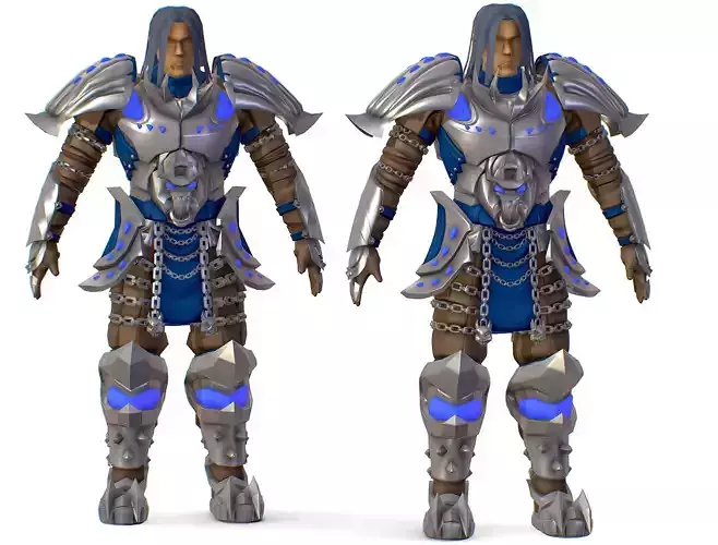 Subdivision 3D Men The Knight Dark Lord Low-poly 3D model