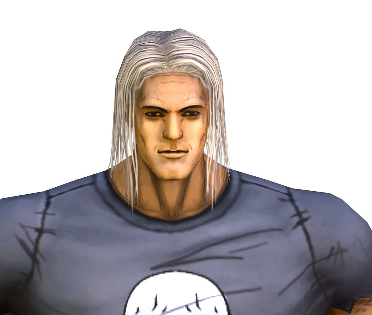 Low Poly Man Cartoon Character Low-poly 3D model_7