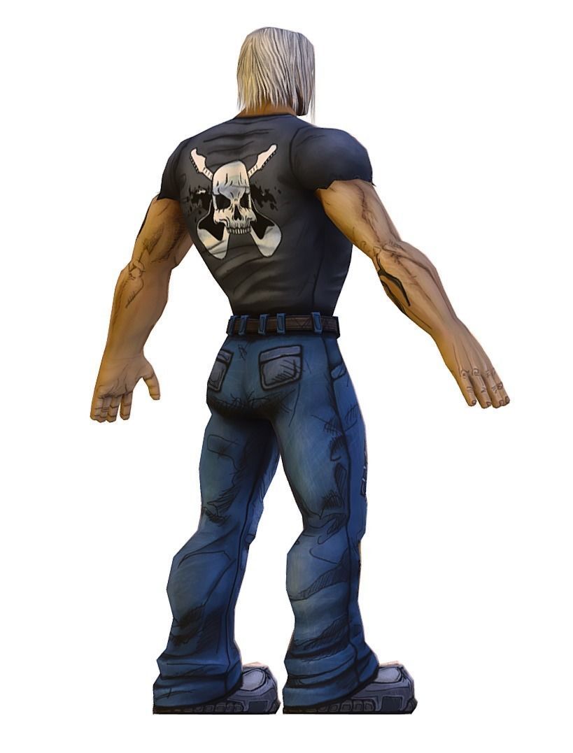 Low Poly Man Cartoon Character Low-poly 3D model_3