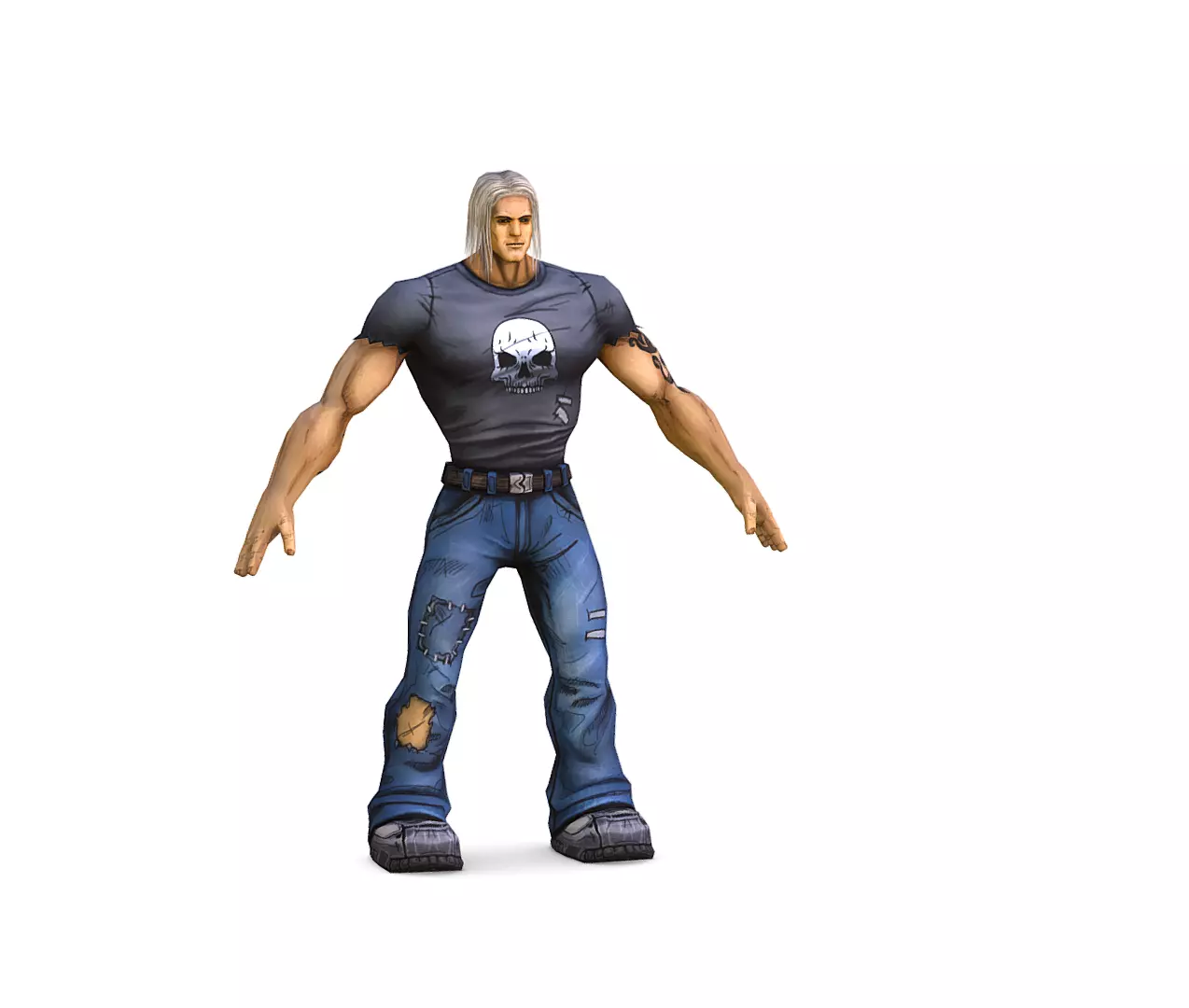 Low Poly Man Cartoon Character Low-poly 3D model_0