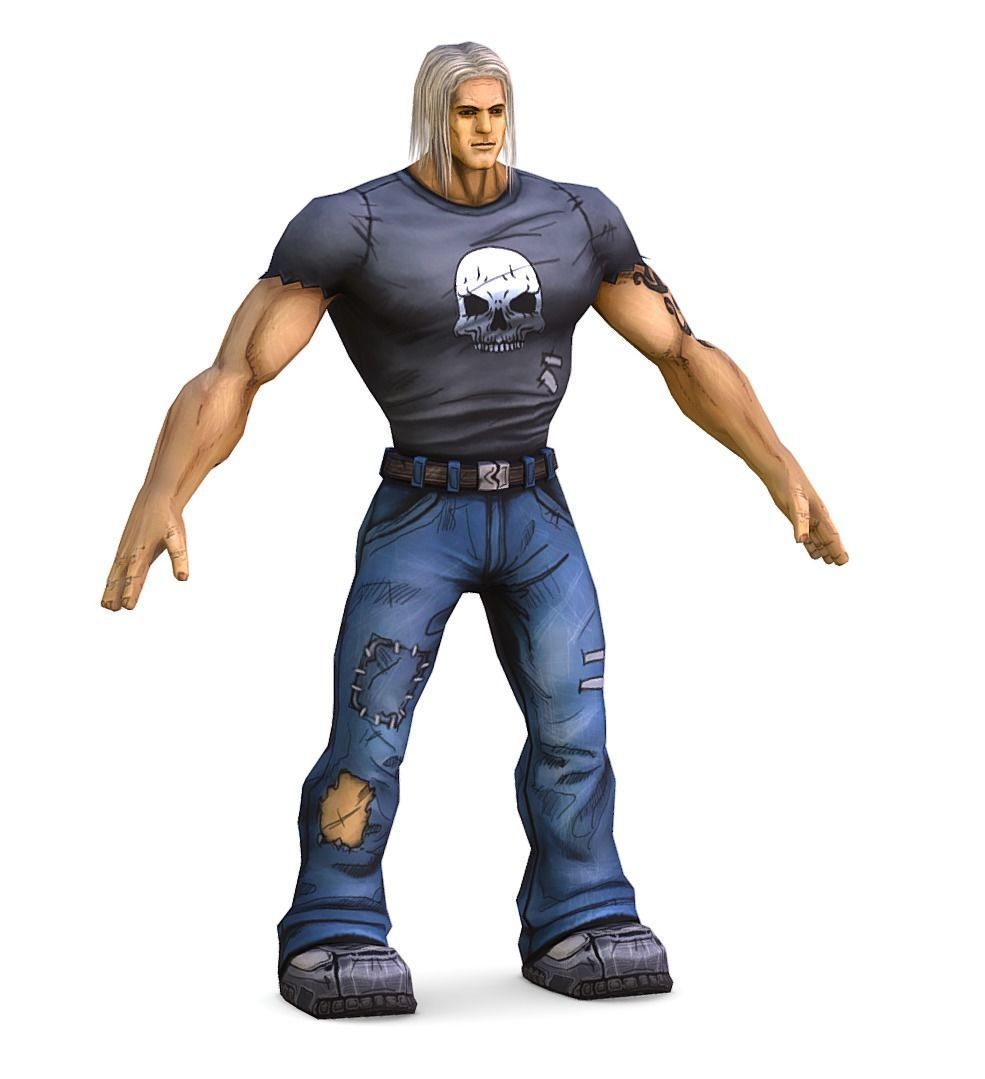 Low Poly Man Cartoon Character Low-poly 3D model_4