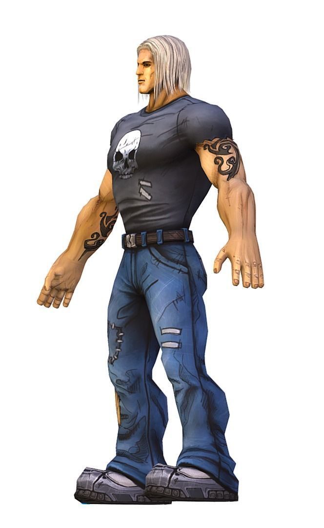 Low Poly Man Cartoon Character Low-poly 3D model_11