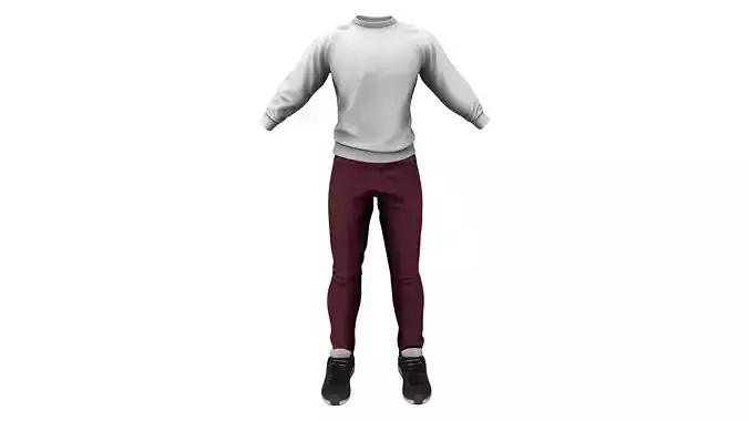 Men Sweatshirt Pants Sports Shoes Outfit