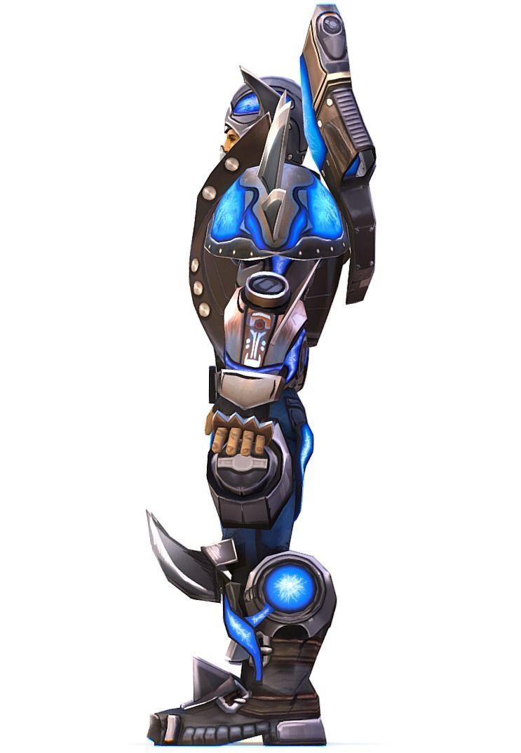 Low Poly Man Cartoon Heavy Armor Character Low-poly 3D model_8