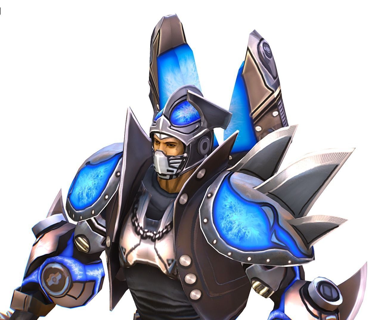 Low Poly Man Cartoon Heavy Armor Character Low-poly 3D model_3