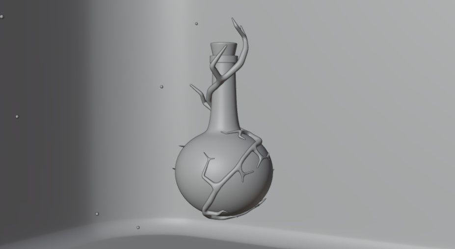 Magic tree bottle Free 3D model_7