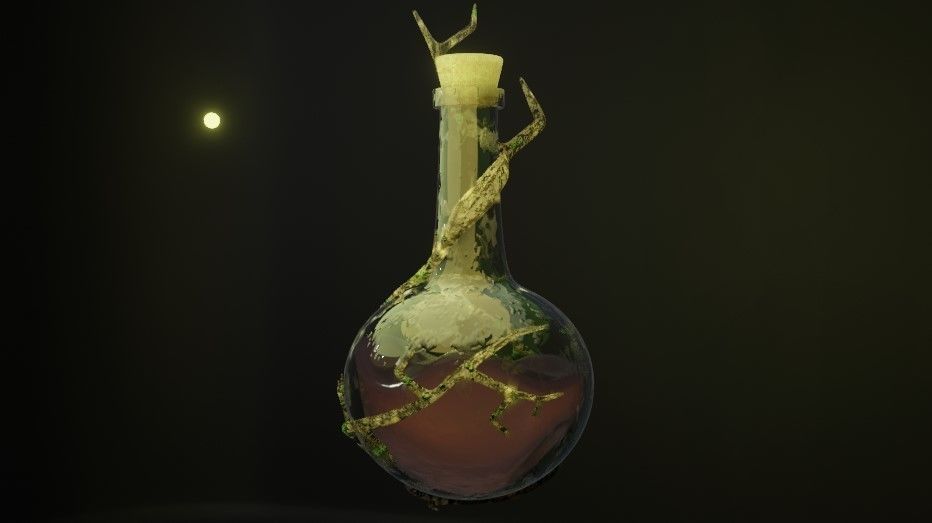 Magic tree bottle Free 3D model_2