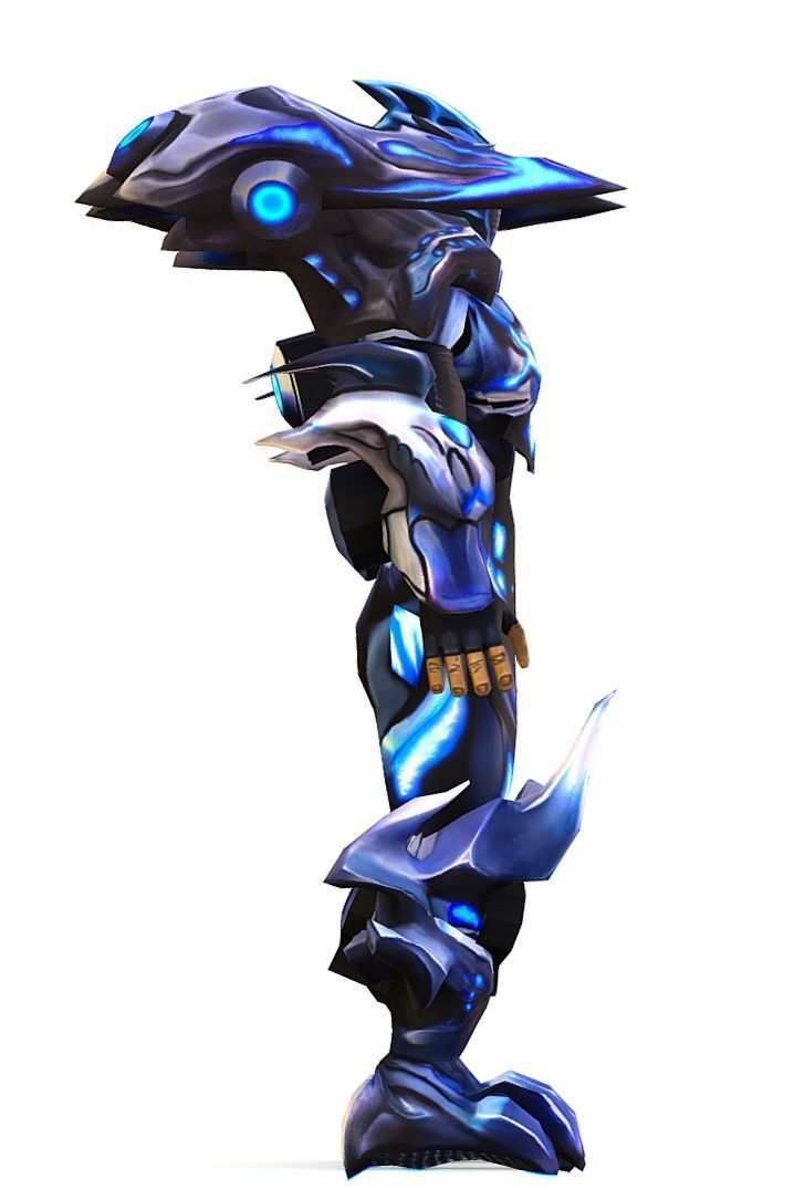 Low Poly Man Cartoon Heavy Armor Characte Low-poly 3D model_3