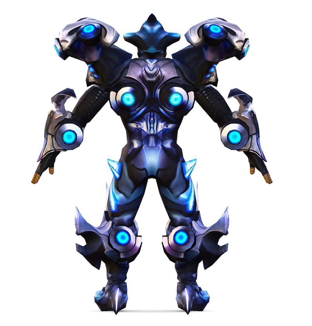 Low Poly Man Cartoon Heavy Armor Characte Low-poly 3D model_4