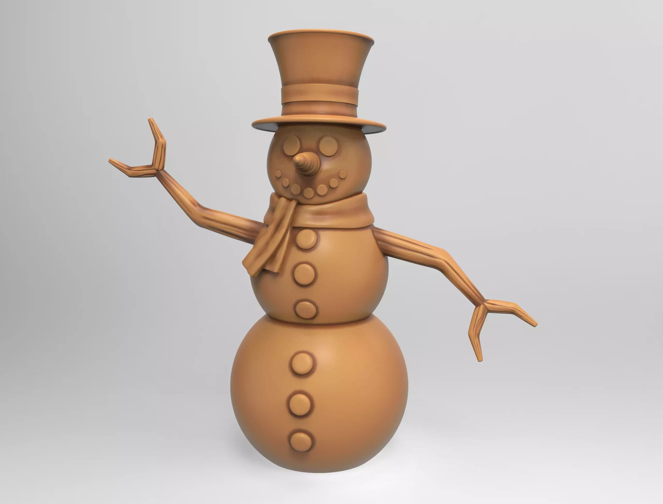 Snowman 3D print model_0