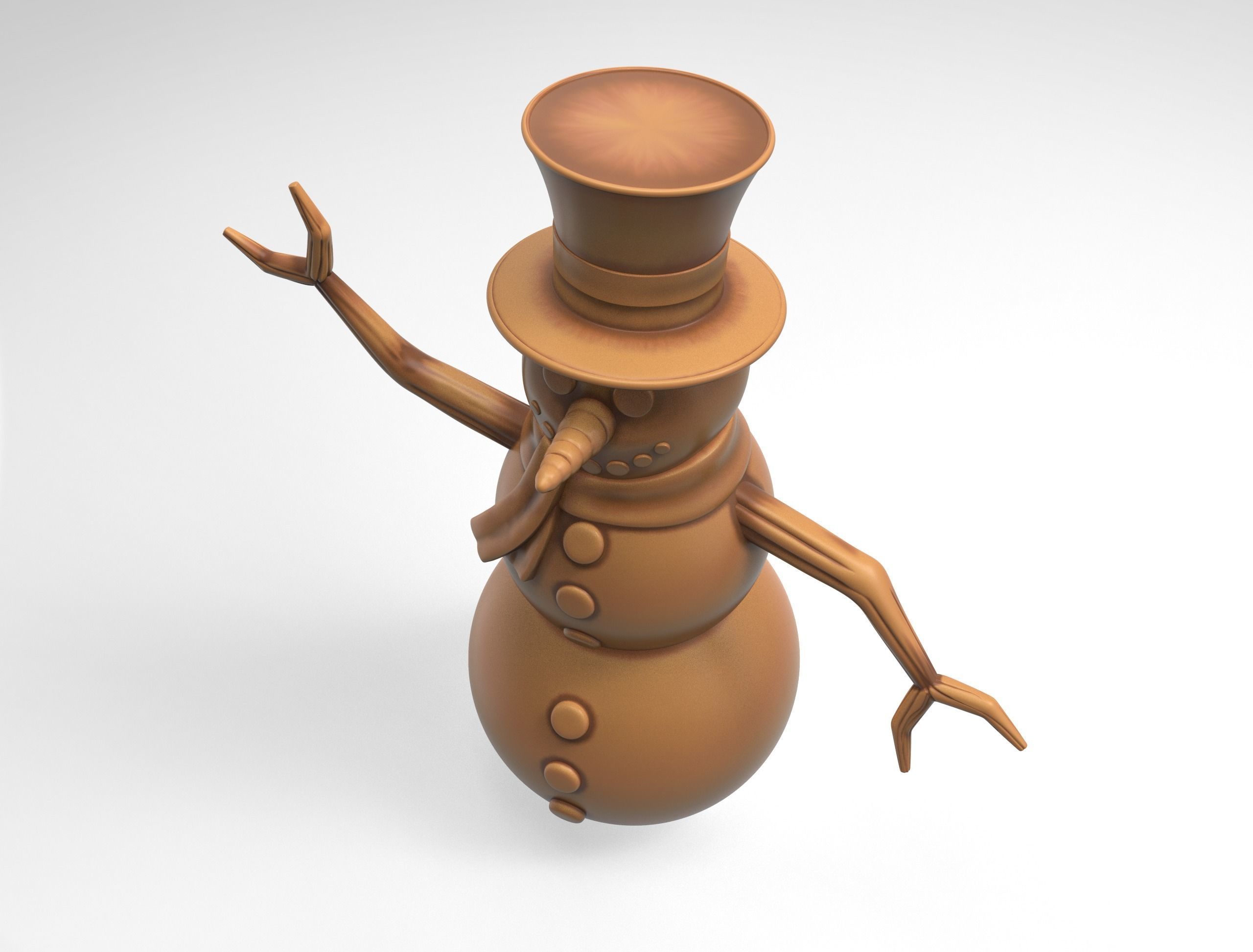 Snowman 3D print model_4