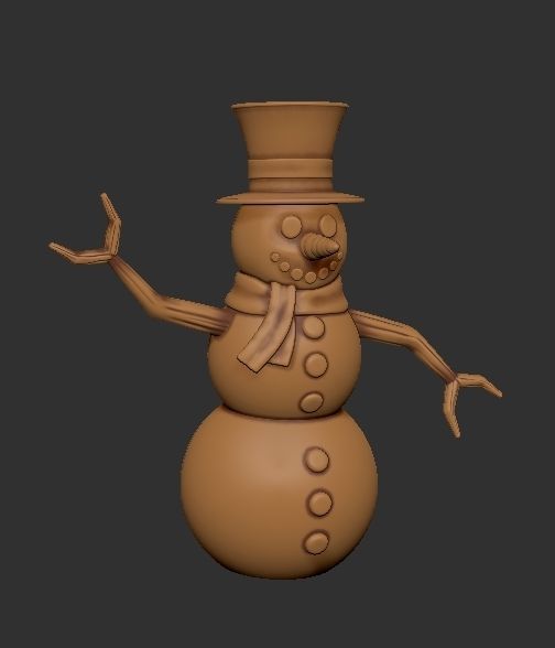 Snowman 3D print model_5