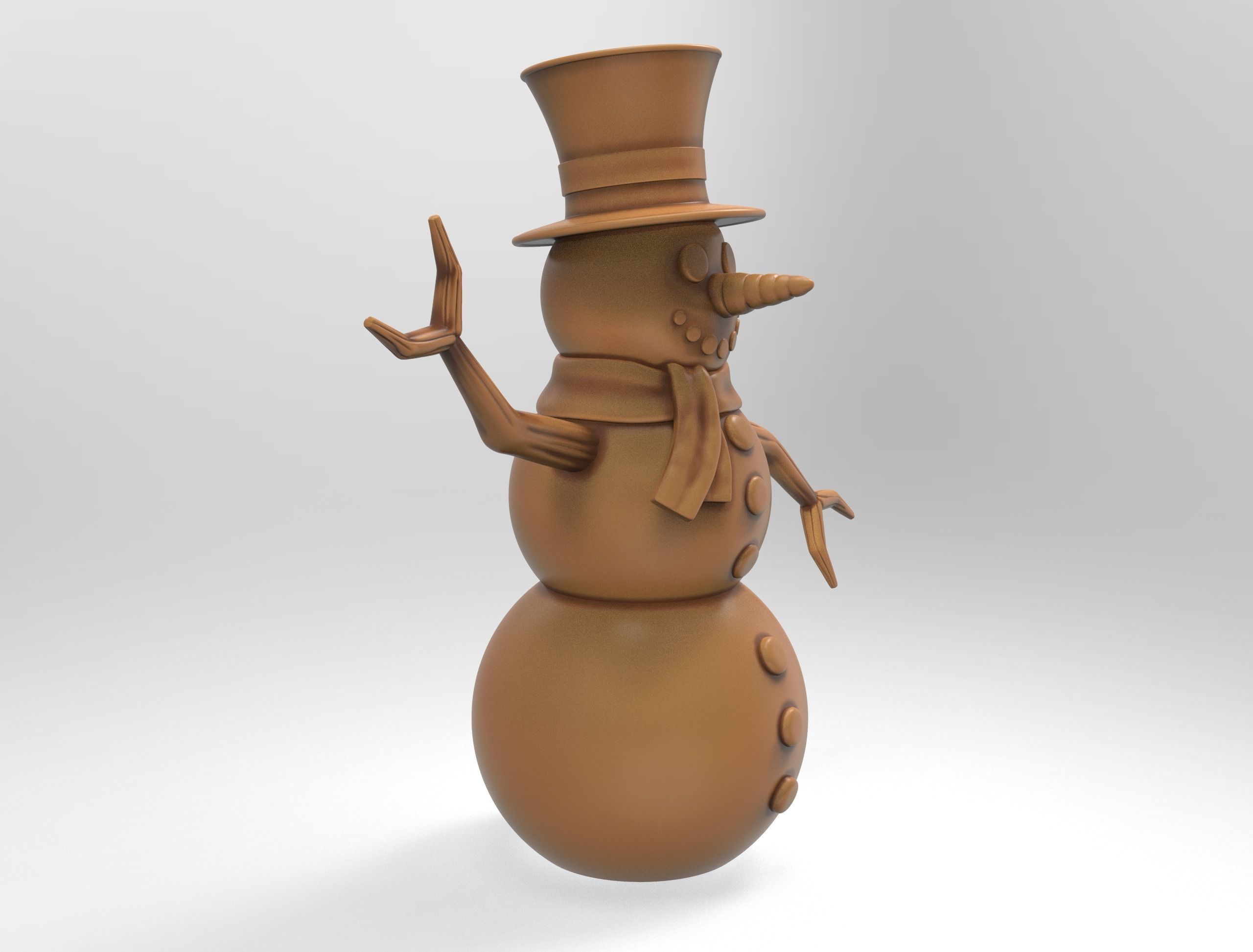 Snowman 3D print model_2