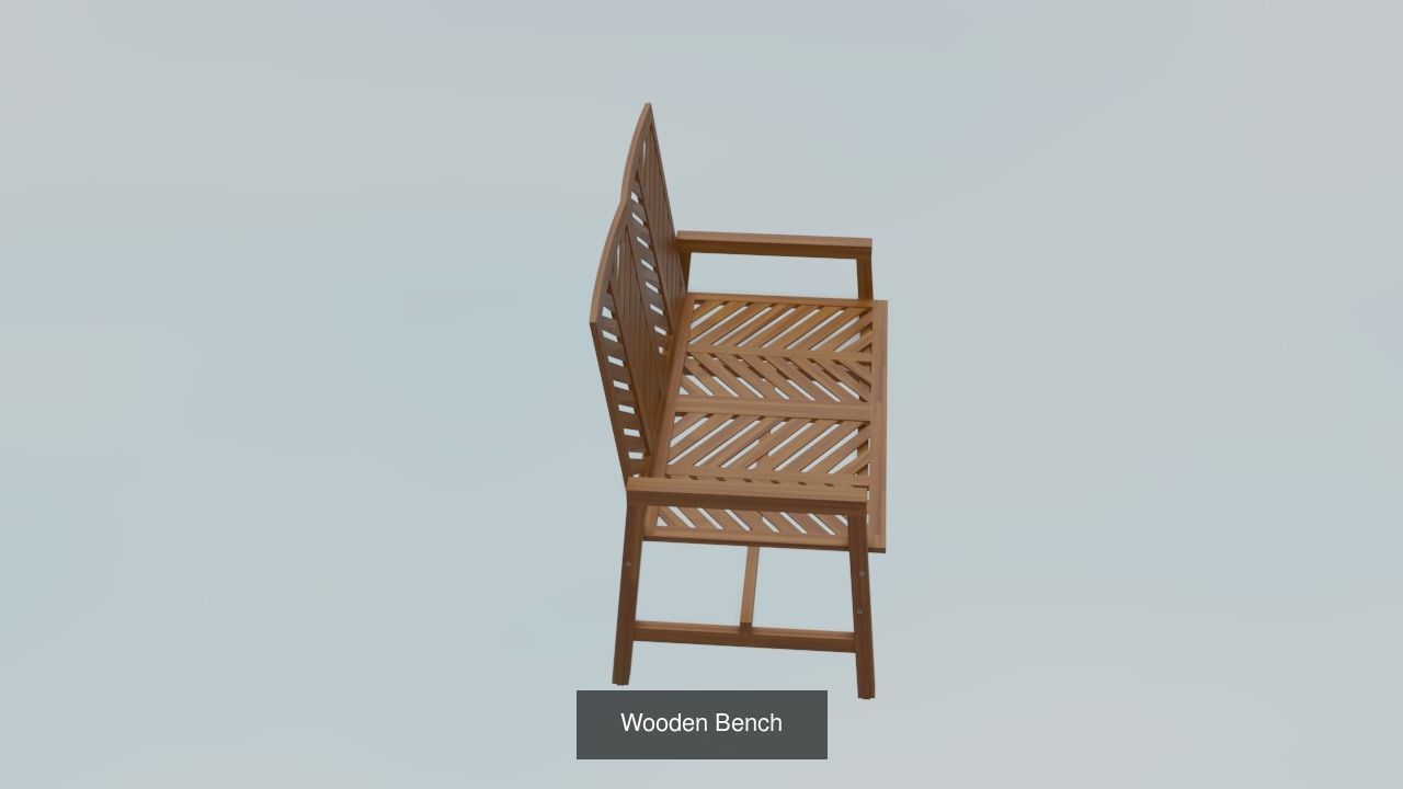 chair collection outdoor with wooden frame _3