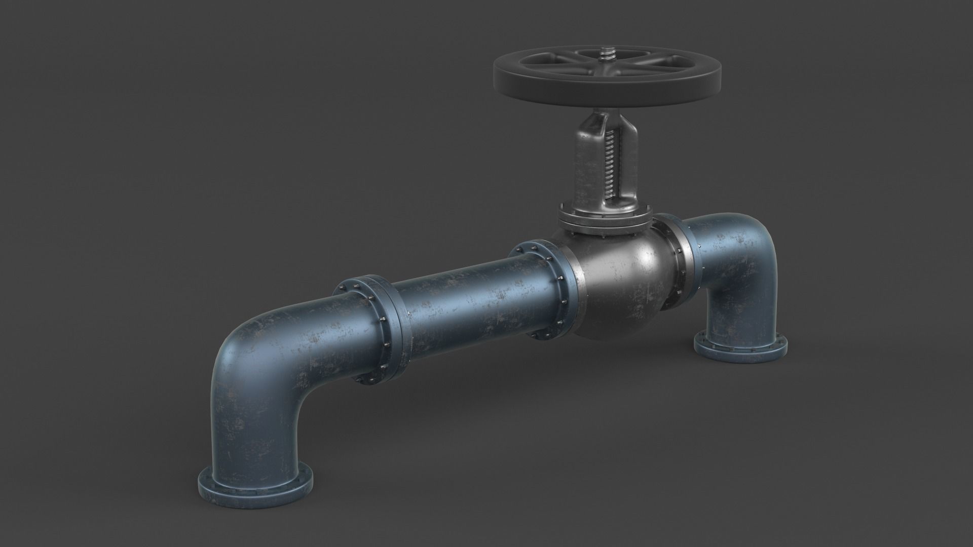 Gas Pipe 3D model_2
