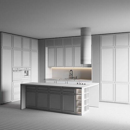 Kitchen 056 3D model 6
