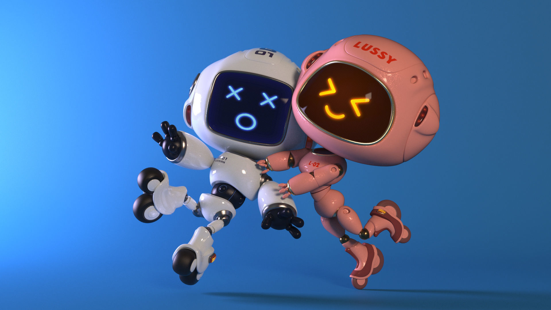 Robots - Norman and Lussy  3D Model Collection_5