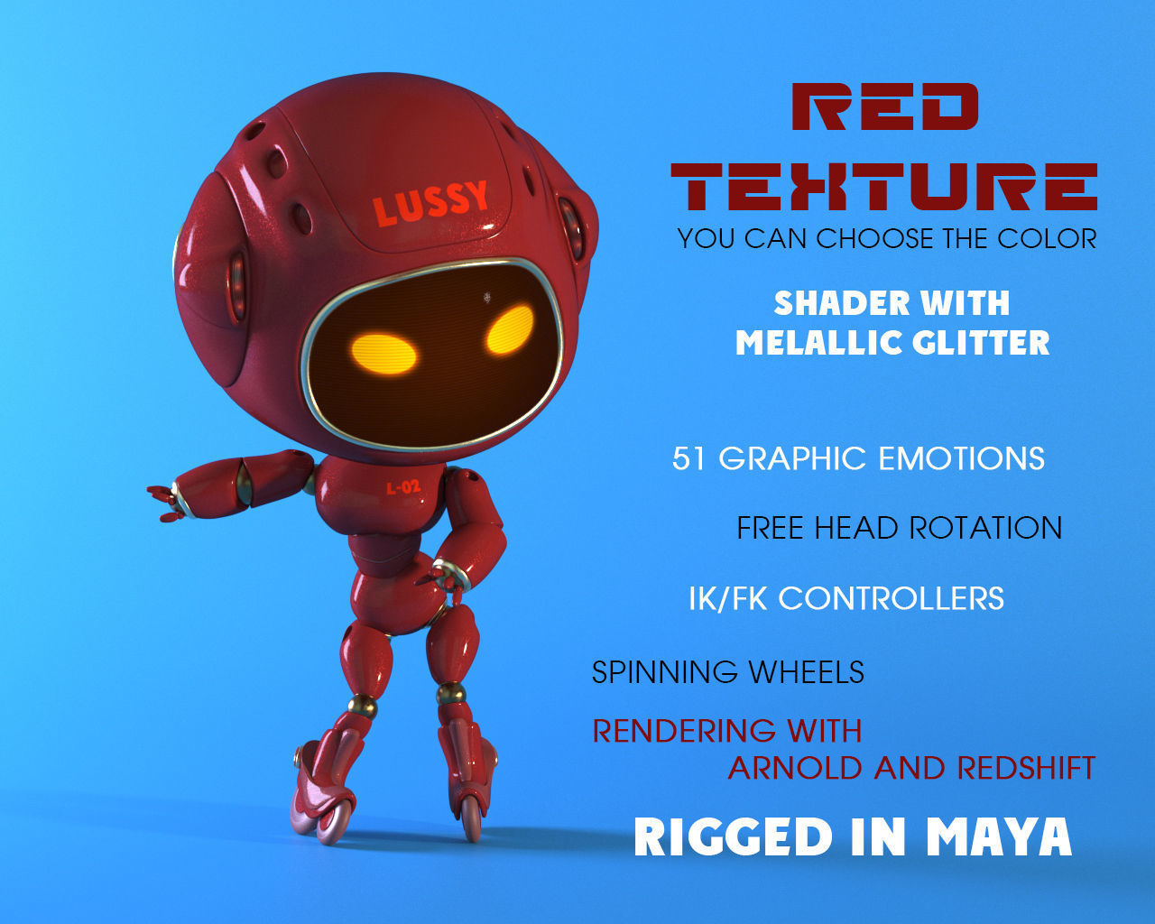 Robots - Norman and Lussy  3D Model Collection_11