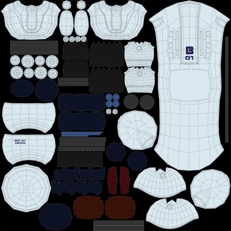 Robots - Norman and Lussy  3D Model Collection_30