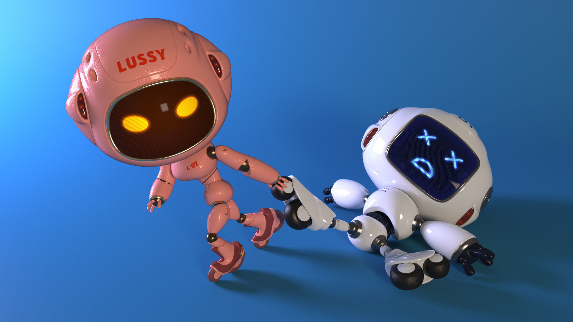 Robots - Norman and Lussy  3D Model Collection_7
