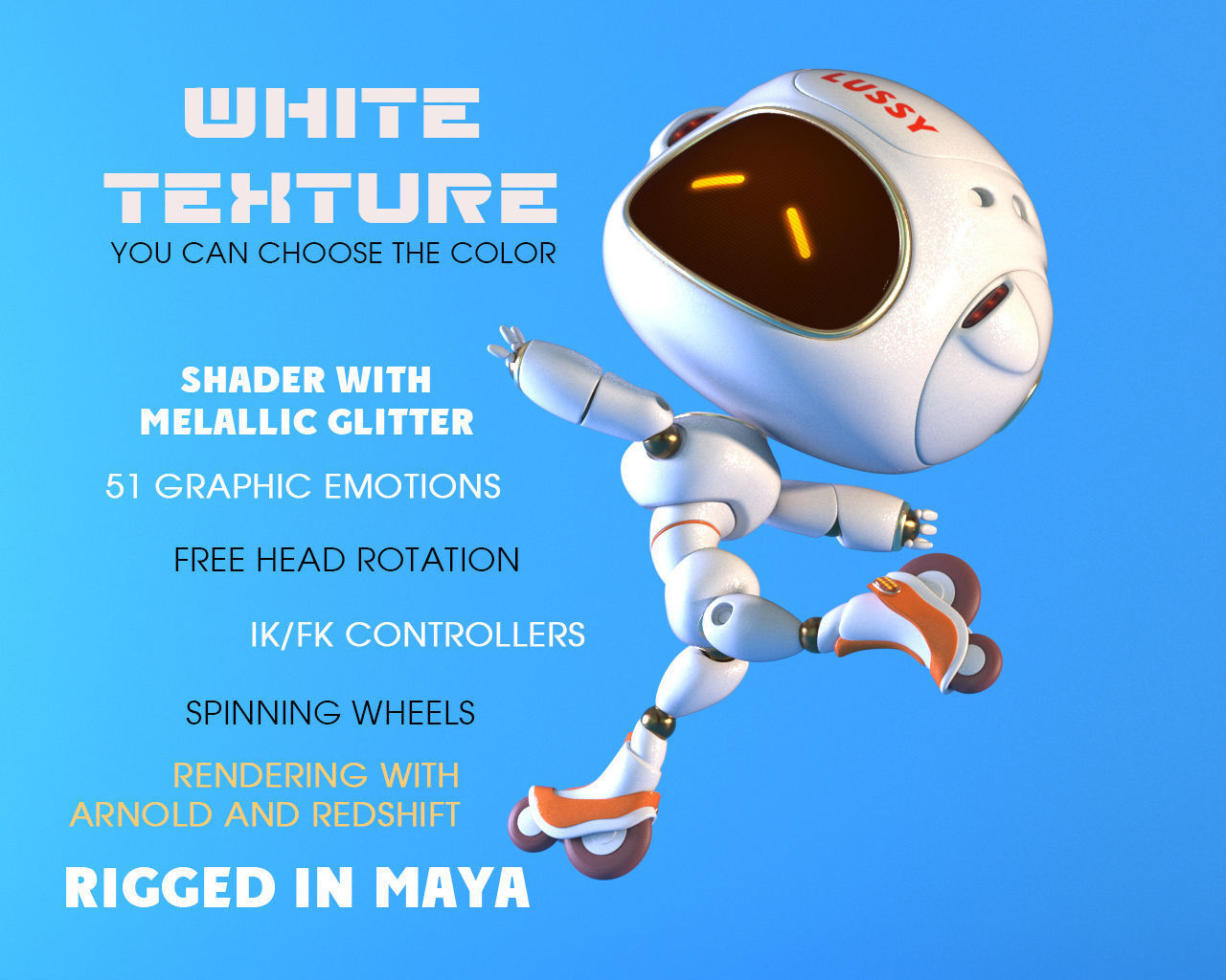 Robots - Norman and Lussy  3D Model Collection_9