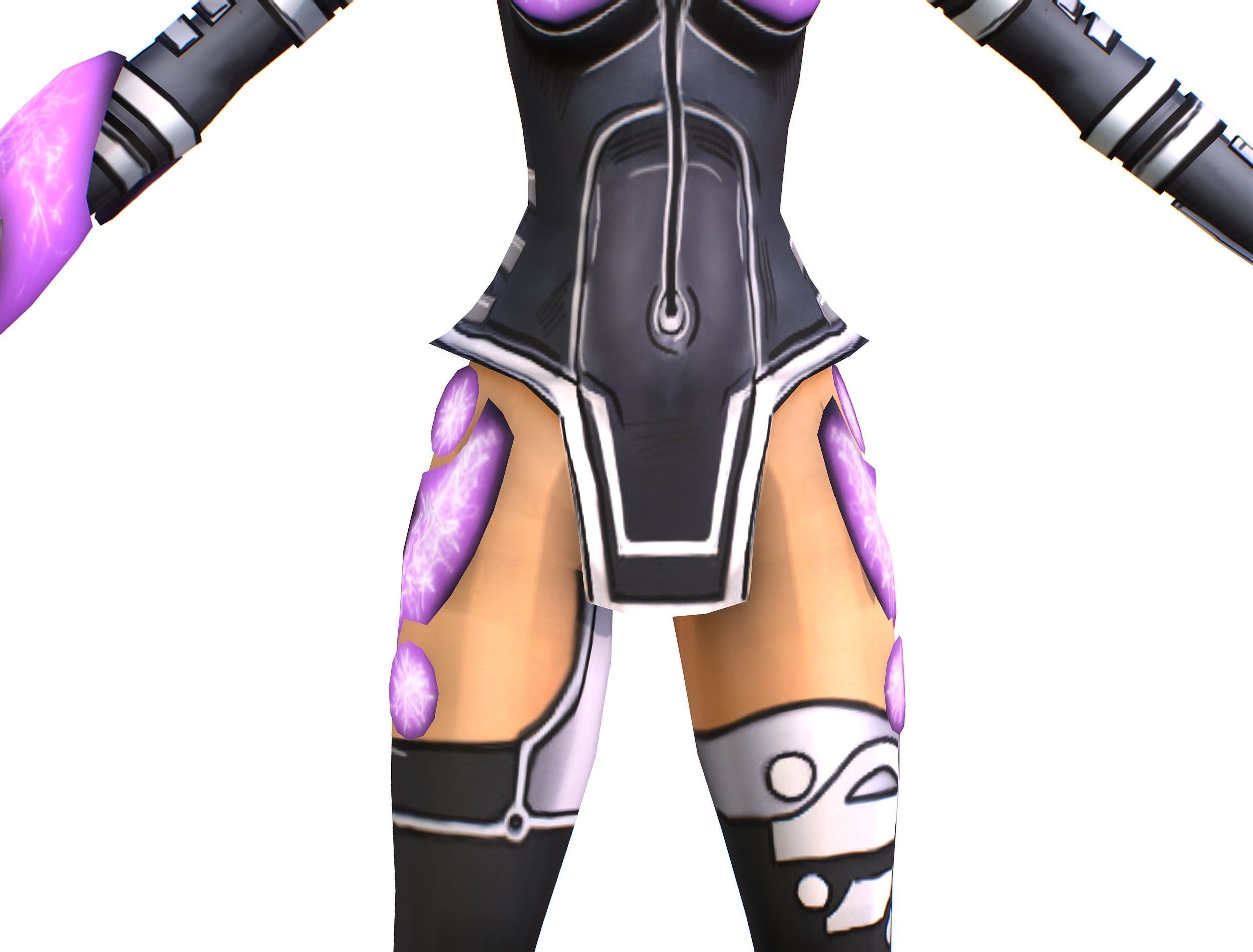 Low Poly Woman Cartoon Character Low-poly 3D model_11