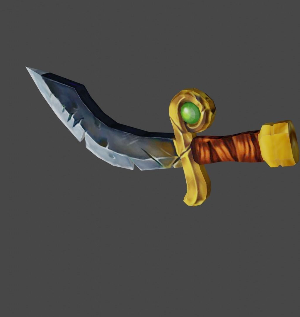 Sword Low-poly 3D model_4