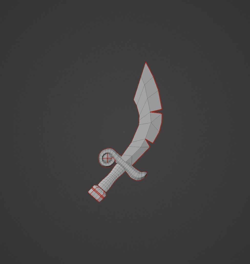 Sword Low-poly 3D model_6