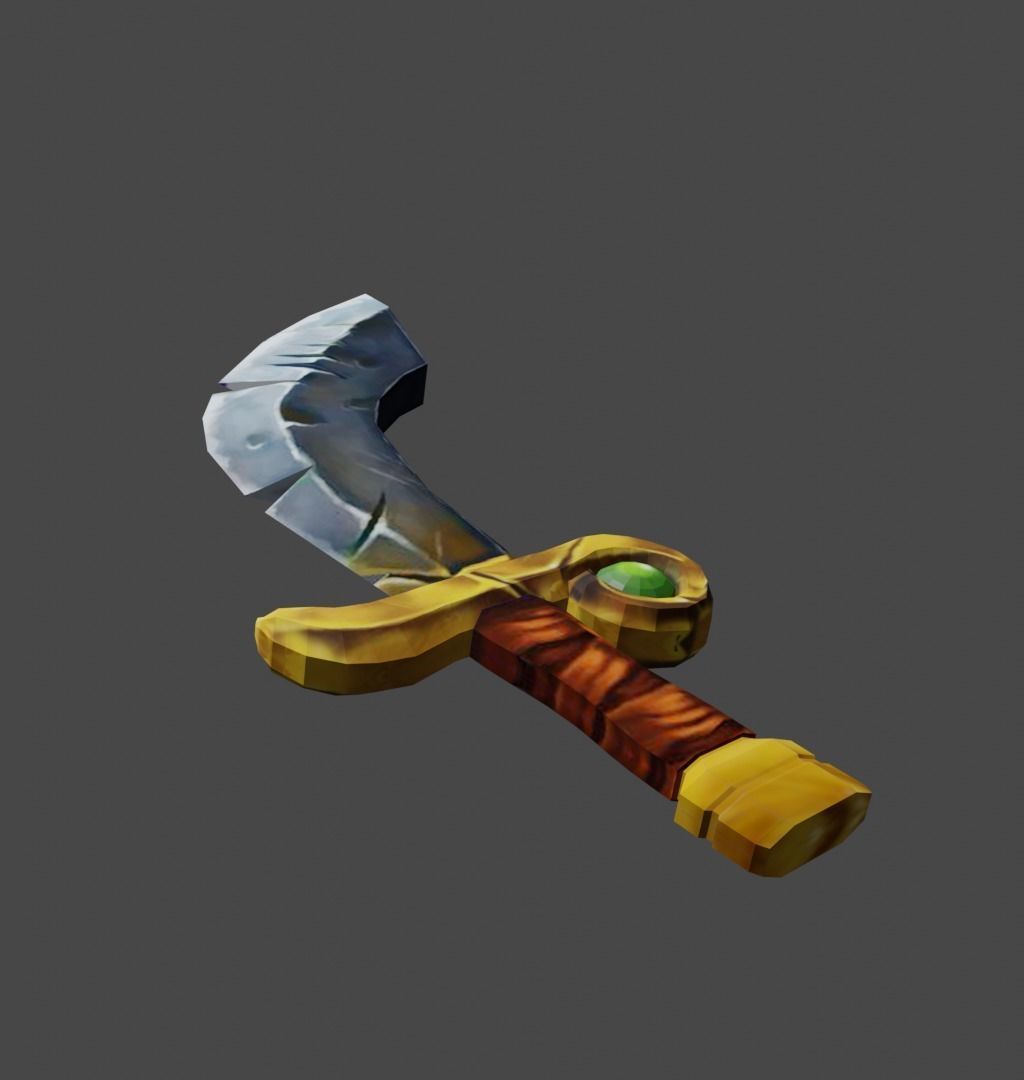 Sword Low-poly 3D model_3