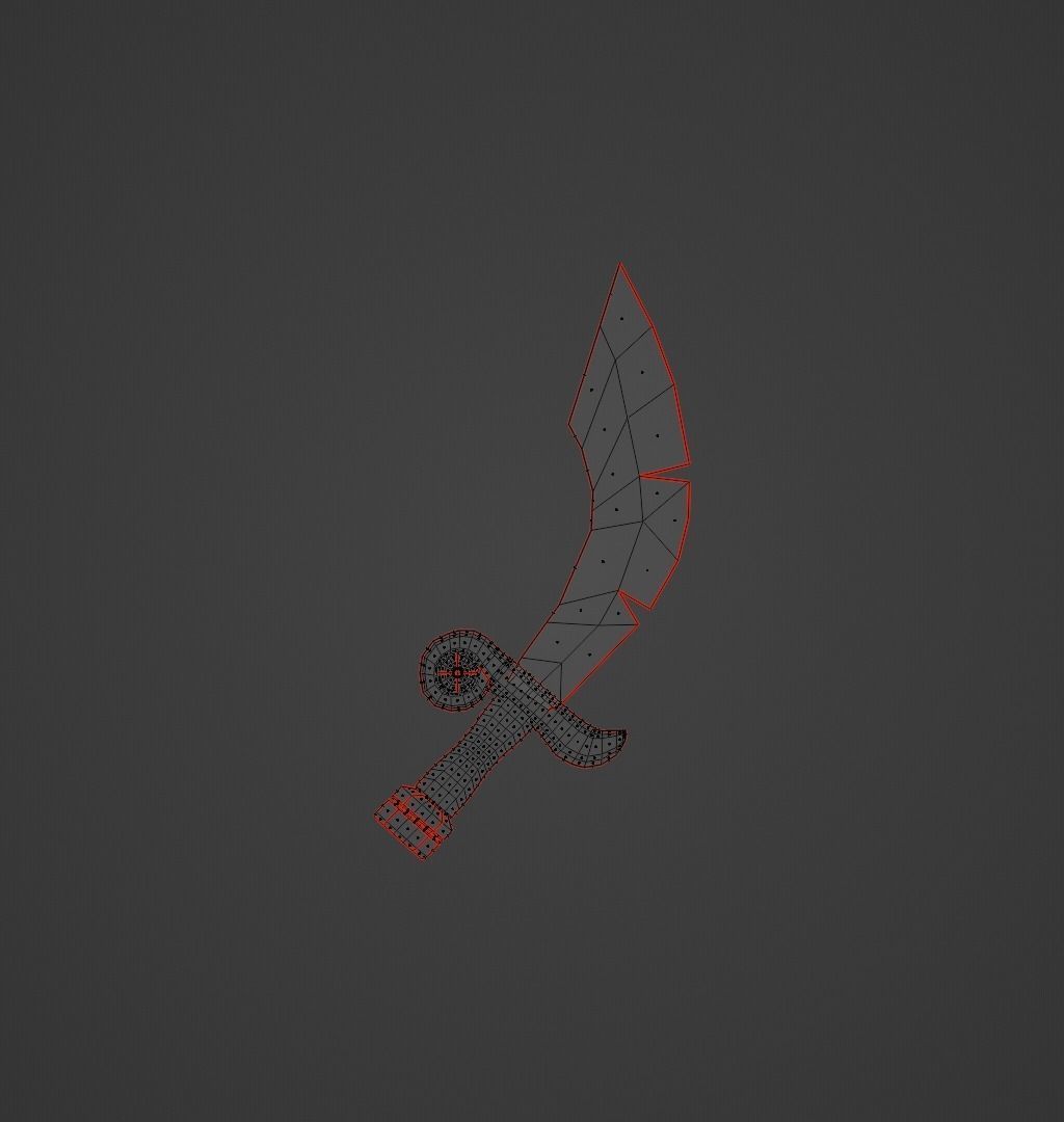 Sword Low-poly 3D model_7