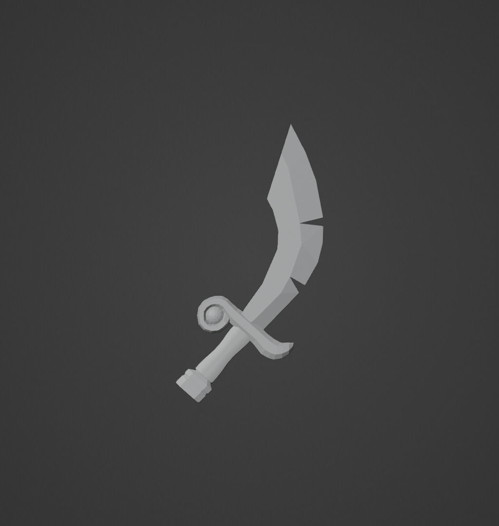 Sword Low-poly 3D model_5