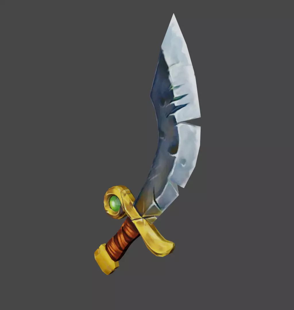 Sword Low-poly 3D model_0