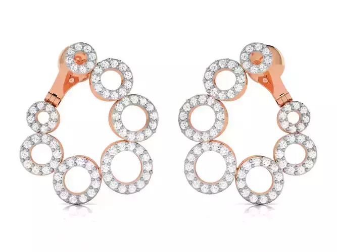 Women earrings 3dm render detail