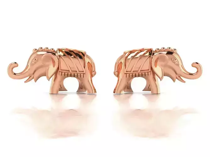 Elephant diamond earrings 3dm render detail 3D print model
