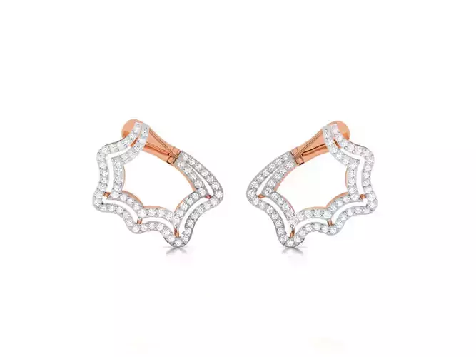 Women earrings 3dm render detail