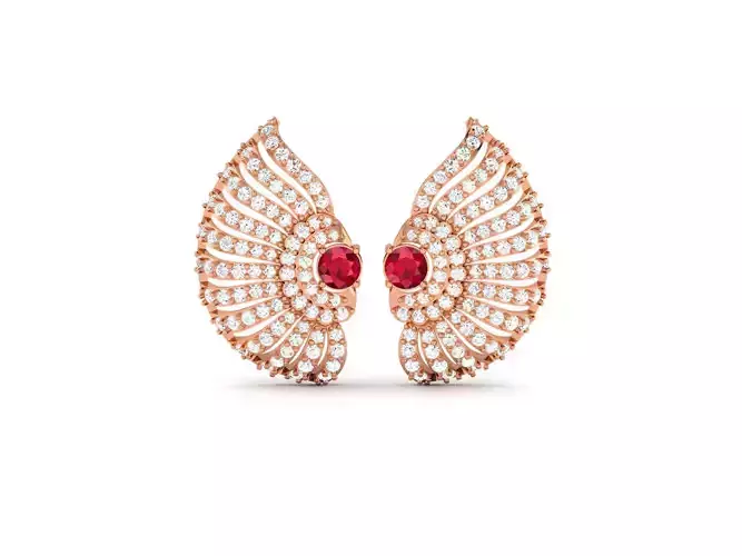 Diamond Ear replica earrings 3dm render detail