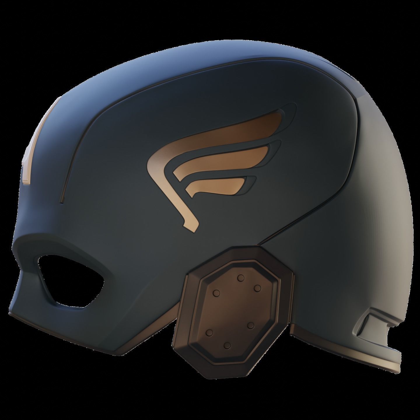 Captain America Helmet Avengers 2012 3D print model 3D print model_5