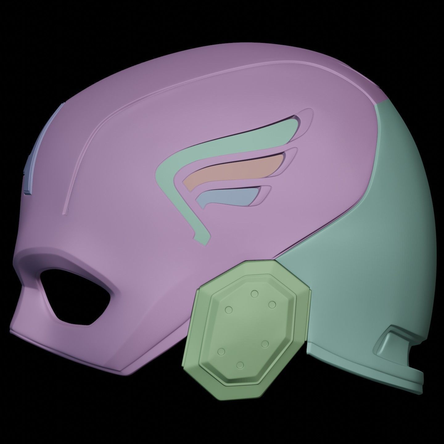 Captain America Helmet Avengers 2012 3D print model 3D print model_8