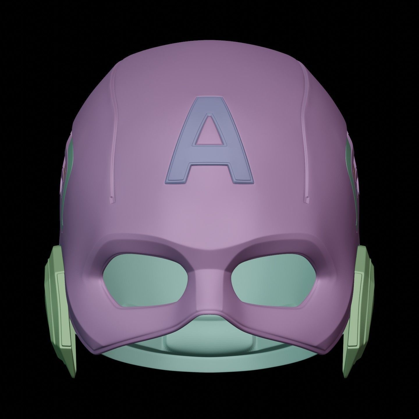 Captain America Helmet Avengers 2012 3D print model 3D print model_7