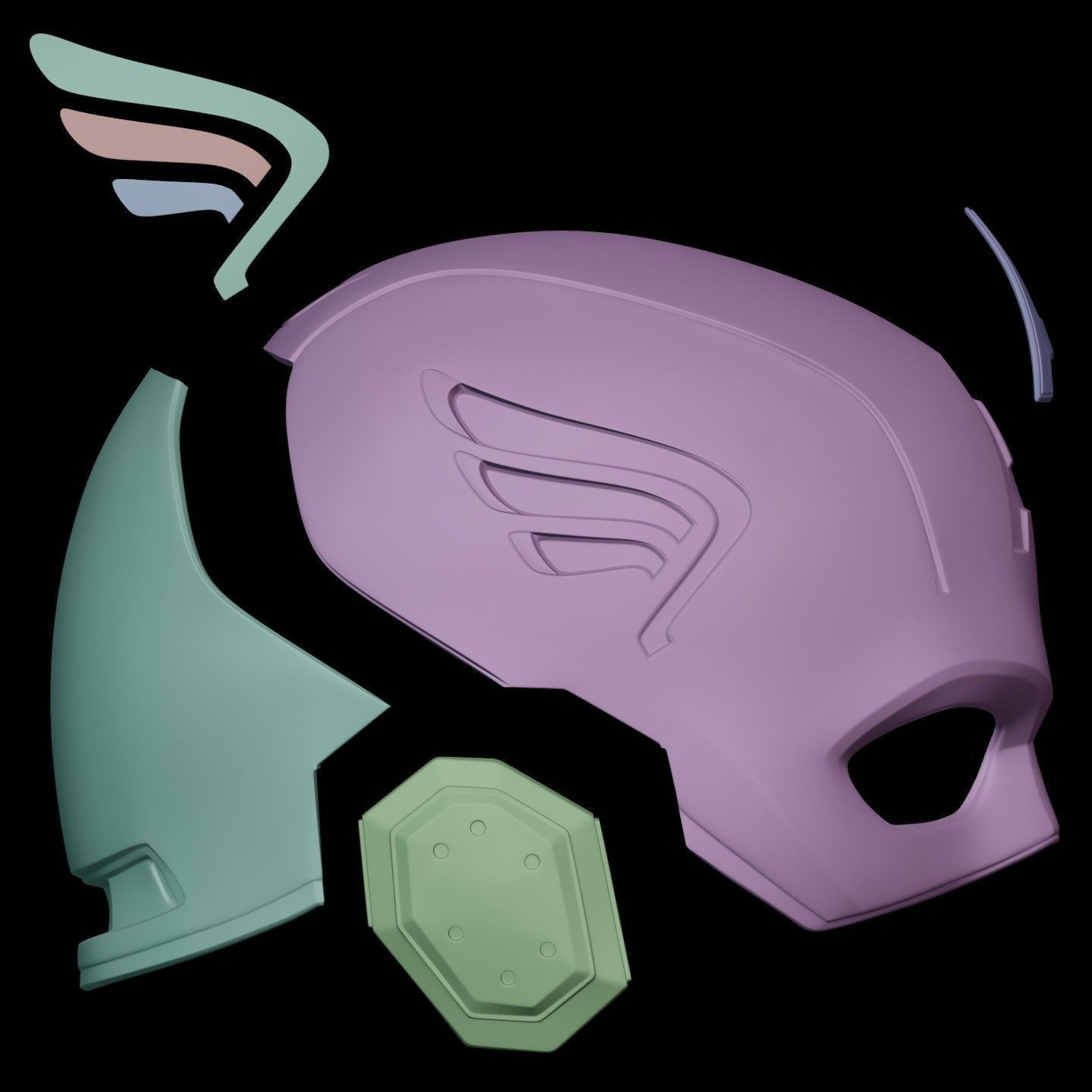 Captain America Helmet Avengers 2012 3D print model 3D print model_12